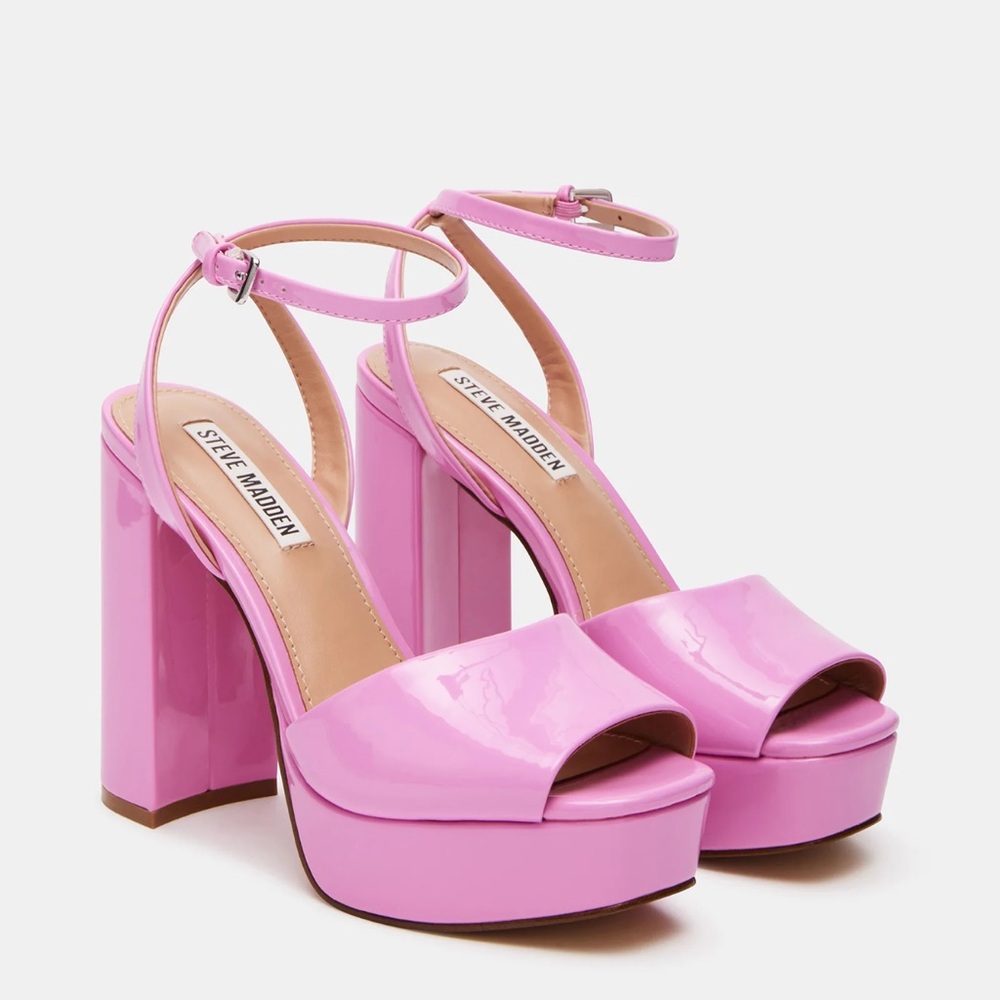 Lourdes Pink Patent Leather Heels